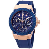 Guess Zena Blue Dial Blue Silicone Strap Watch For Women - W1049L2