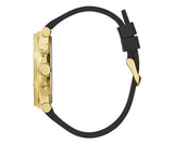 Guess Edge Chronograph Green Dial Black Leather Strap Watch For Men - GW0492G3