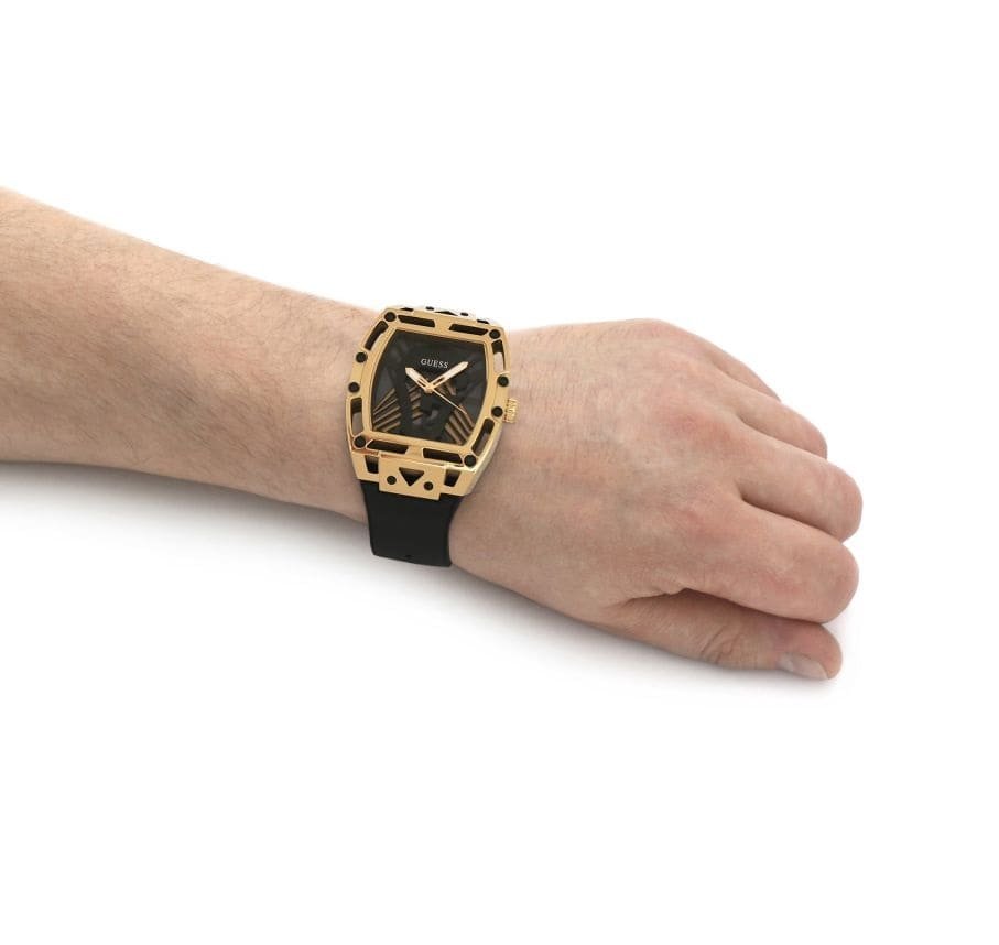 Guess GW0500G1 Legend Men’s Watch – Black Dial & Black Rubber Strap