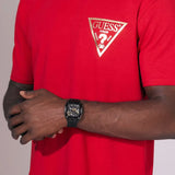 Guess Legend Analog Black Dial Black Rubber Strap Watch For Men - GW0648G1