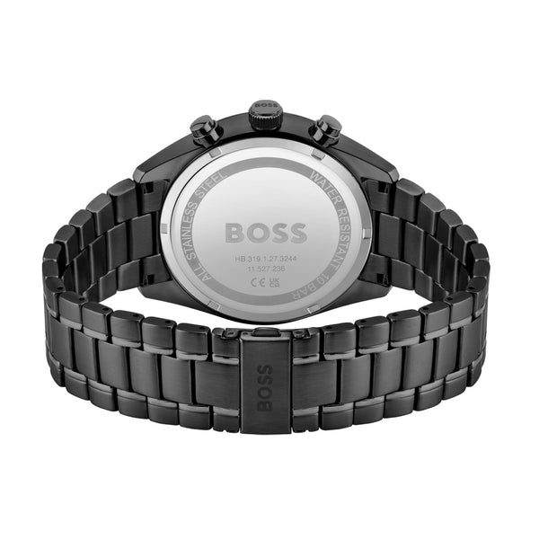 Hugo Boss Talent Black Ceramic Dial Black Steel Strap Watch for Men - 1513581