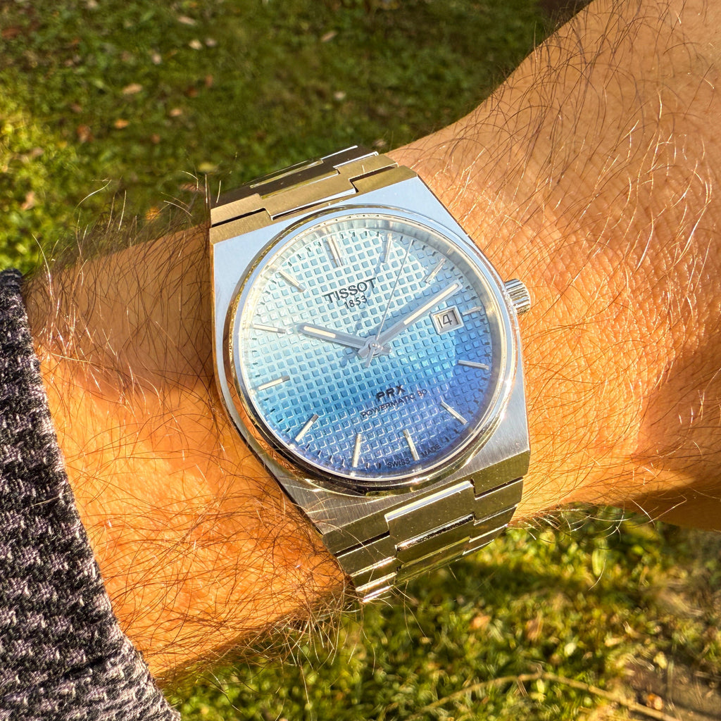 Tissot T137.407.11.351.01 PRX Powermatic 80 Men's Watch – Gradient Blue Dial & Silver Steel Strap