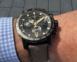 Tissot T125.617.37.051.01 Supersport Chrono Men’s Watch – Black Dial & Beige Nylon Strap