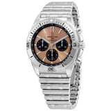 Breitling Chronomat B01 42 Brown Dial Silver Steel Strap Watch for Men - AB0134101K1A1