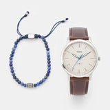 Fossil Minimalist Off White Dial Brown Leather Strap Watch for Men - FS5306