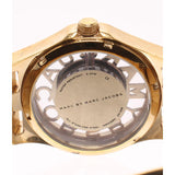Marc Jacobs Henry Skeleton Gold Dial Gold Steel Strap Watch for Women - MBM3263