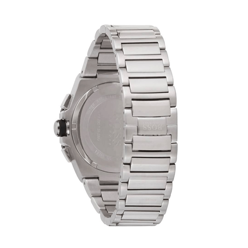 Hugo Boss Supernova Chronograph Black Dial Silver Steel Strap Watch for Men - 1513359