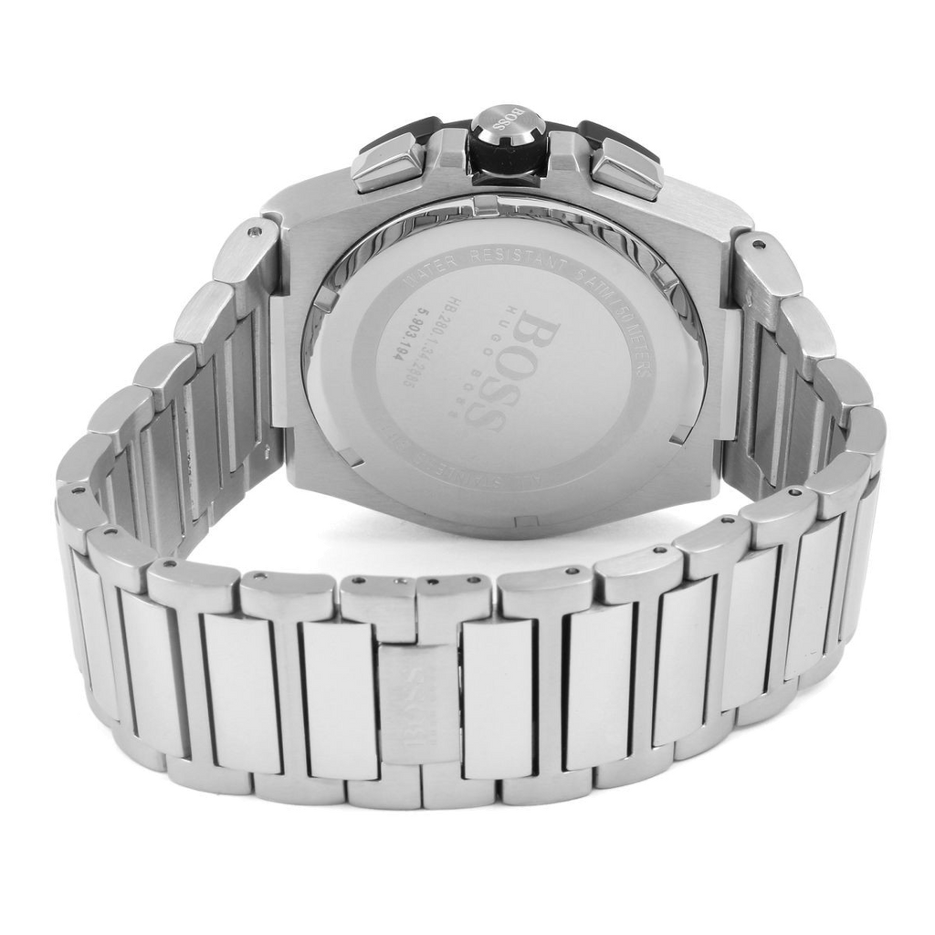 Hugo Boss Supernova Chronograph Blue Dial Silver Steel Strap Watch for Men - 1513360