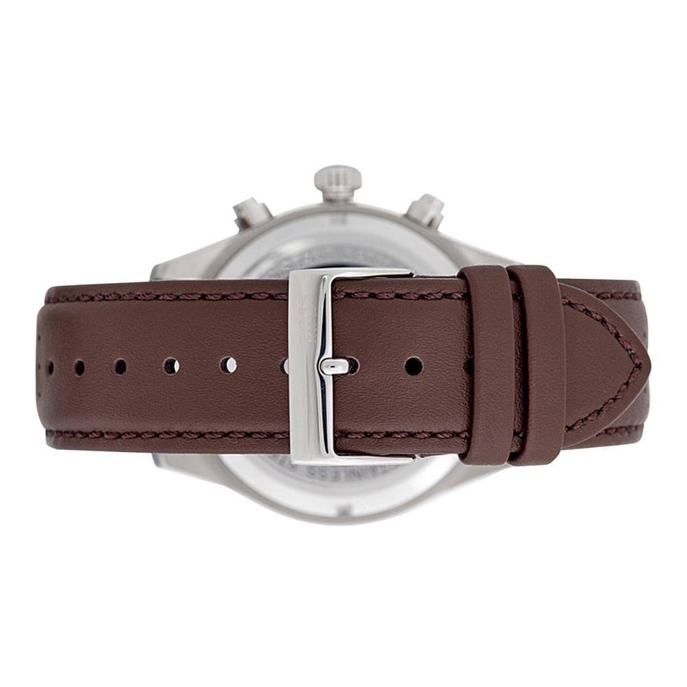Hugo Boss Grand Prix Grey Dial Brown Leather Strap Watch for Men -  1513476