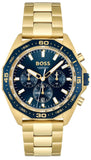 Hugo Boss 1513973 Energy Chronograph Men's Watch – Blue Dial & Gold Steel Strap