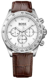 Hugo Boss 1513175 Ikon Quartz Men's Watch – White Dial & Brown Leather Strap