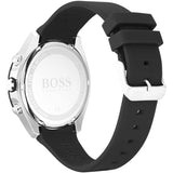 Hugo Boss Velocity Black Dial Black Leather Strap Watch for Men - 1513716