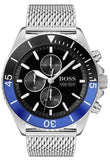 Hugo Boss 1513742 Ocean Edition Men's Watch – Black Dial & Silver Mesh Strap