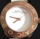 Marc Jacobs Mini Blade White Dial White Leather Strap Watch for Women - MBM1207