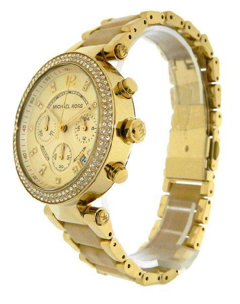 Michael Kors Parker Gold Dial Gold Steel Strap Watch for Women - MK5632