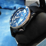 Seiko 5 Sports SBSA098 Automatic Men's Watch – Blue Dial & Black NATO Strap
