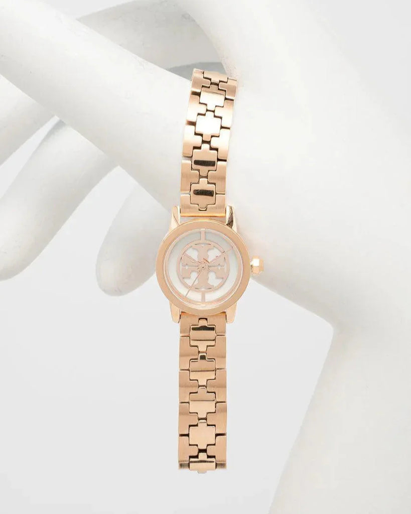 Tory Burch Reva Rose Gold Dial Rose Gold Steel Strap Watch for Women - TBW4043