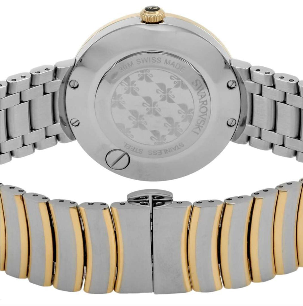 Swarovski Lovely Crystals Mother of Pearl Dial Two Tone Steel Strap Watch for Women - 1187022