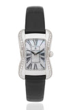 Maurice Lacroix DV5011-SD531-120 Divina Quartz Women's Watch – White Mother of Pearl Dial & Black Leather Strap
