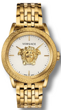 Versace VERD00318 Palazzo Empire Quartz Men's Watch – White Dial & Gold Steel Strap