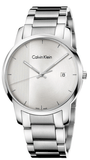 Calvin Klein City Chronograph Silver Dial Silver Steel Strap Watch for Men - K2G2G14X