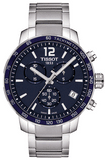 Tissot T095.417.11.047.00 Quickster Chronograph Men's Watch – Blue Dial & Silver Steel Strap