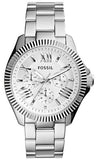 Fossil AM4509 Cecile Multifunction Women's Watch – Silver Dial & Silver Steel Strap