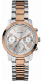Guess W0448L4 Mini Sunrise Analog Women's Watch – Silver Dial & Two-Tone Steel Bracelet