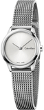 Calvin Klein K3M231Y6 Minimal Quartz Women's Watch – White Dial & Silver Mesh Strap