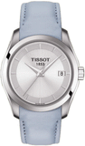 Tissot T Classic Couturier T035.210.16.031.02 Quartz Women's Watch – Silver Dial & Light Blue Leather Strap