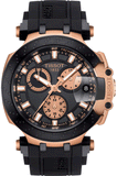Tissot T115.417.37.051.00 T-Race Chronograph Men's Watch – Black Dial & Black Silicone Strap
