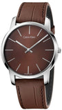 Calvin Klein K2G211GK City Quartz Men's Watch – Brown Dial & Brown Leather Strap
