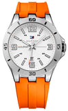 Tommy Hilfiger 1791063 Analog Men's Watch – White Dial & Orange Rubber Strap