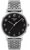 Tissot T109.410.11.072.00 T-Classic Everytime Quartz Men's Watch – Black Dial & Silver Steel Bracelet