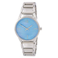 Calvin Klein Stately Blue Mother of Pearl Dial Silver Steel Strap Watch for Women - K3G2312N
