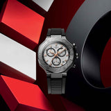 Tissot T141.417.17.011.00 T-Race Chronograph Men’s Watch – White Dial & Black Rubber Strap