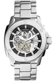 Fossil ME3081 Modern Machine Automatic Men's Watch – Silver Dial & Silver Steel Strap
