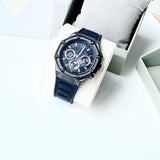 Guess Momentum Black Dial Black Rubber Strap Watch for Men - GW0263G4