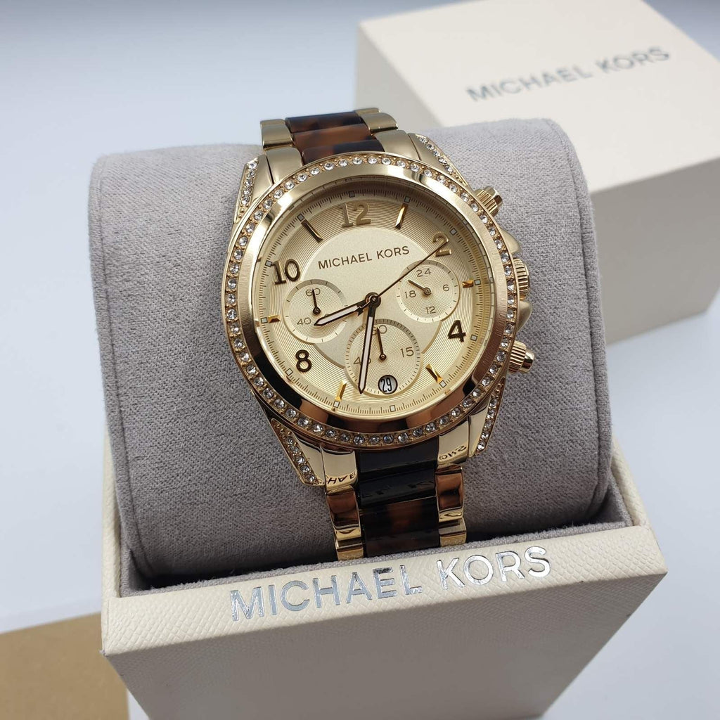 Michael Kors Blair Gold Dial Two Tone Steel Strap Watch for Women - MK6094