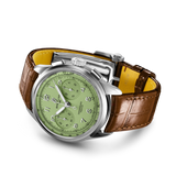 Breitling Premier B09 Chronograph 40 Green Dial Brown Leather Strap Watch for Men - AB0930D31L1P1