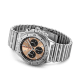 Breitling Chronomat B01 42 Brown Dial Silver Steel Strap Watch for Men - AB0134101K1A1