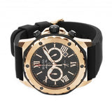 Bulova Marine Star Chronograph Black Dial Black Rubber Strap Watch for Men - 98B104