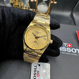 Tissot T137.207.33.021.00 PRX Powermatic 80 Men's Watch – Gold Dial & Gold Steel Strap