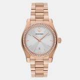 Emporio Armani Federica Analog Mother of Pearl Dial Rose Gold Steel Strap Watch for Women - AR11558