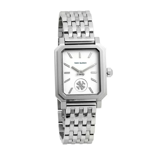 Tory Burch Robinson White Dial Silver Steel Strap Watch for Women - TBW1510