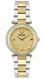 Versace Reve Analog Gold Dial Two Tone Steel Strap Watch for Women - VE8B00324