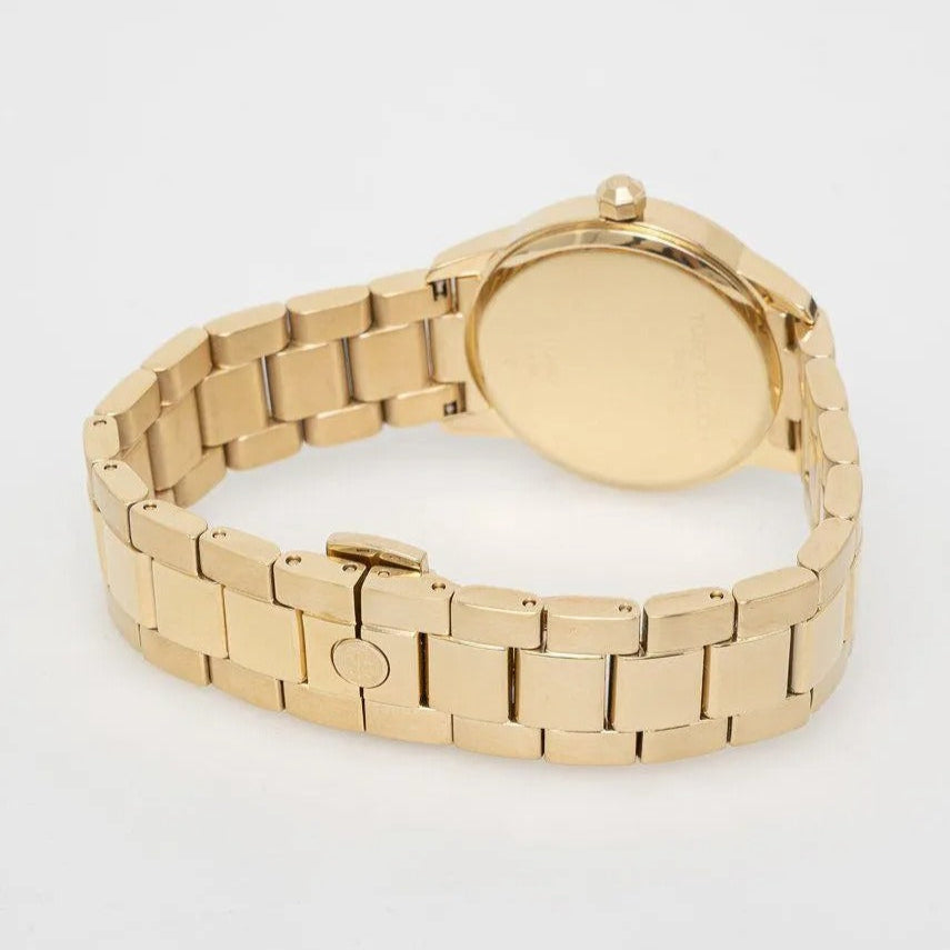 Tory Burch Collins White Dial Gold Steel Strap Watch for Women - TBW1300