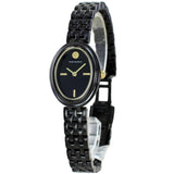 Tory Burch Oval Black Dial Black Steel Strap Watch for Women - TBW6035