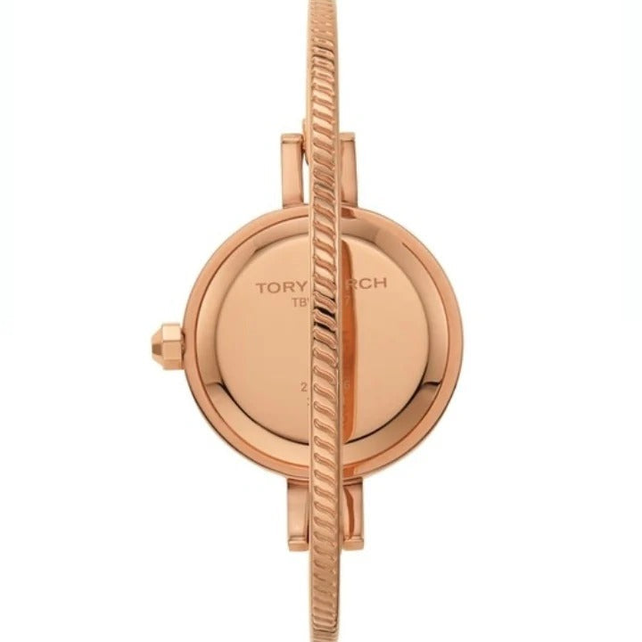 Tory Burch Riva Rose Gold Dial Rose Gold Steel Strap Watch for Women - TBW4037