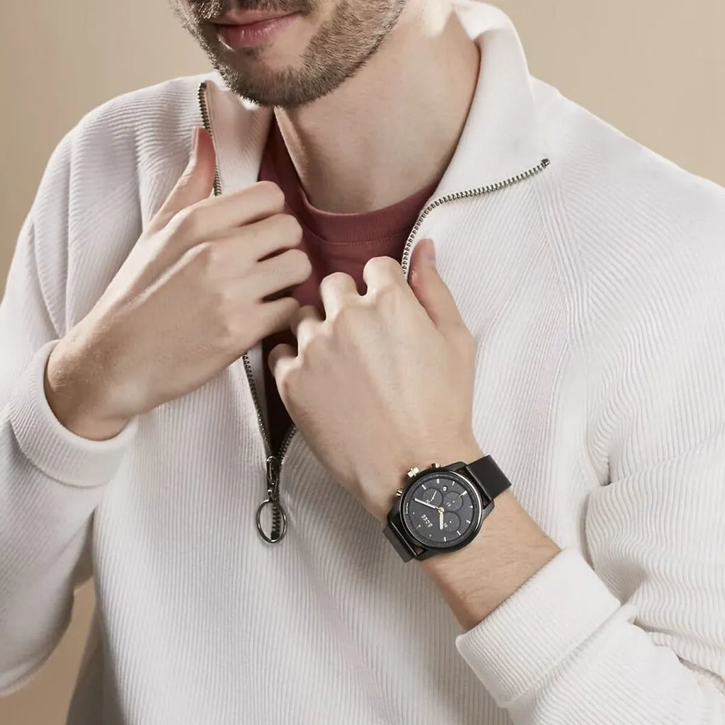 Hugo Boss 1514003 Trace Chronograph Men's Watch – Black Dial & Black Leather Strap